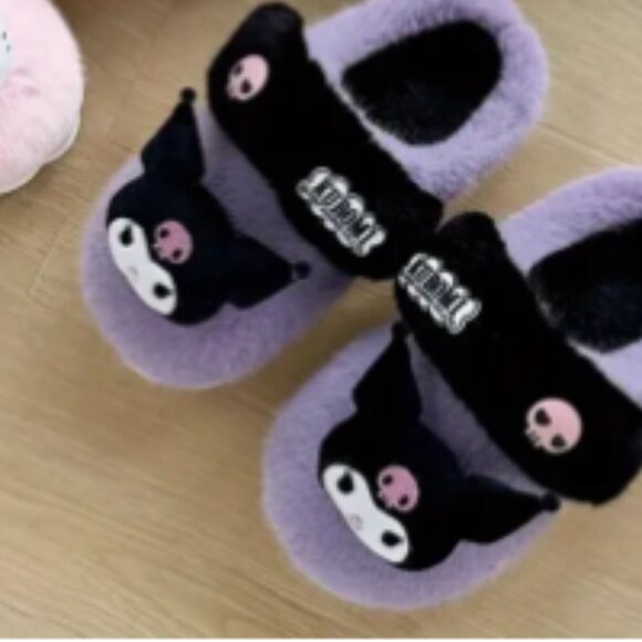 NWT Hello Kitty Kuromi Slippers Size 8 - Picture 1 of 2